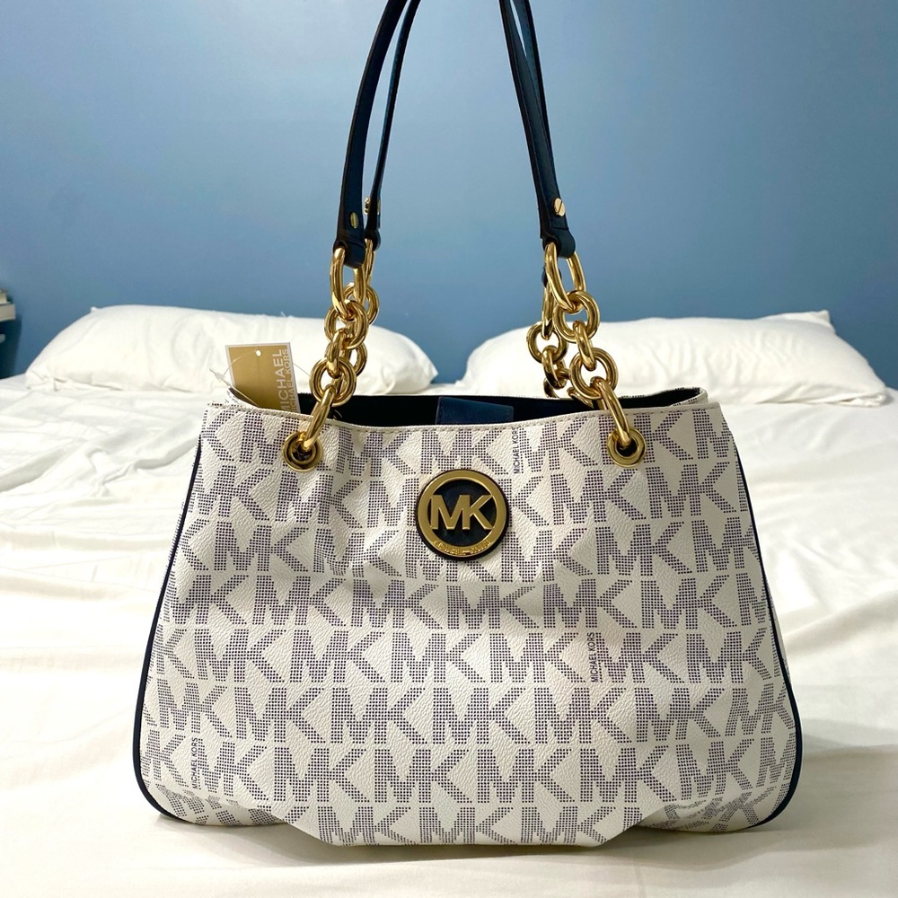Michael Kors Navy Tote Handbag Purse